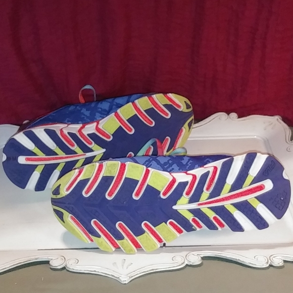 Fila NEON Rainbow Memory Foam Turbo Fuel Running Shoes EUC - Picture 6 of 8
